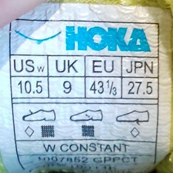 HOKA ONE FOR ONE Women's 10.5 Size Sneakers Salmon Lime Silver Walking Shoes - Picture 7 of 7